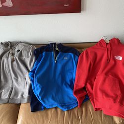 3 Name Brand Jackets Howler Brothers North Face