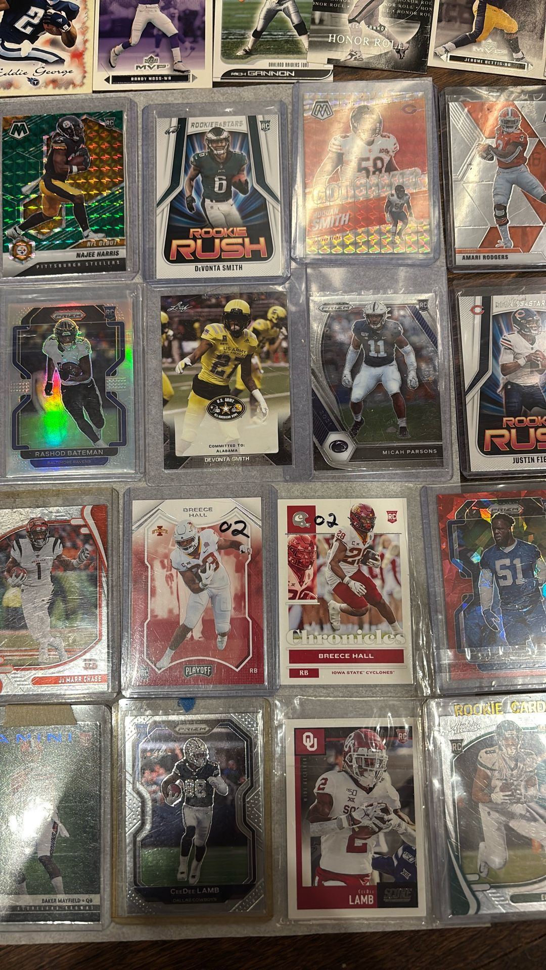 NFL Card Lot🔥 Ungraded Mint Rookies, Collegiate Etc