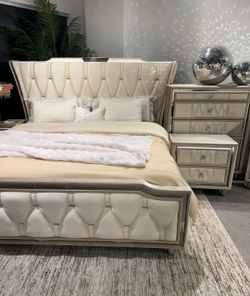 Velvet Bed Led Lights New Beige Bed Cream