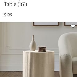 West Elm Fluted Concrete Indoor/outdoor Side Table 