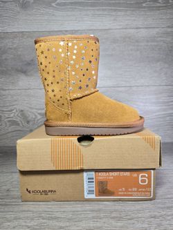 UGG Toddler Boots Koolaburra Koola Short Stars Chestnut Kids Size 6 New In Box