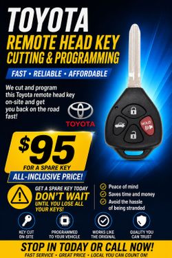 Toyota remote head key sale!!!!