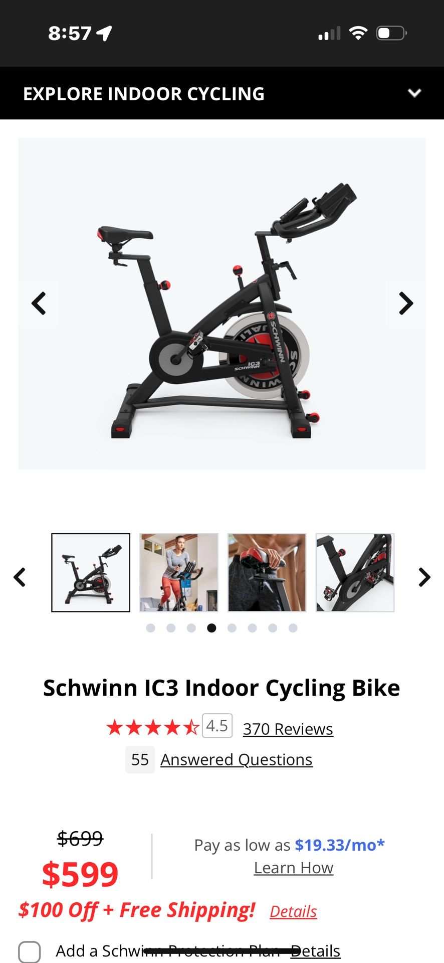Schwinn IC Indoor Exercise Bike