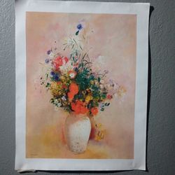 Odilon Redon : "Vase of Flowers (Pink Background)" (c.1906) — Fine Art Canvas