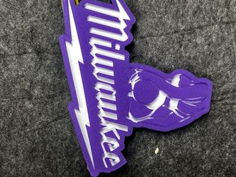 Milwaukee Lady  Purple 3D Print Sign
