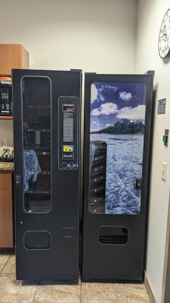 Snack And Soda Vending Machines (Connected Pair)