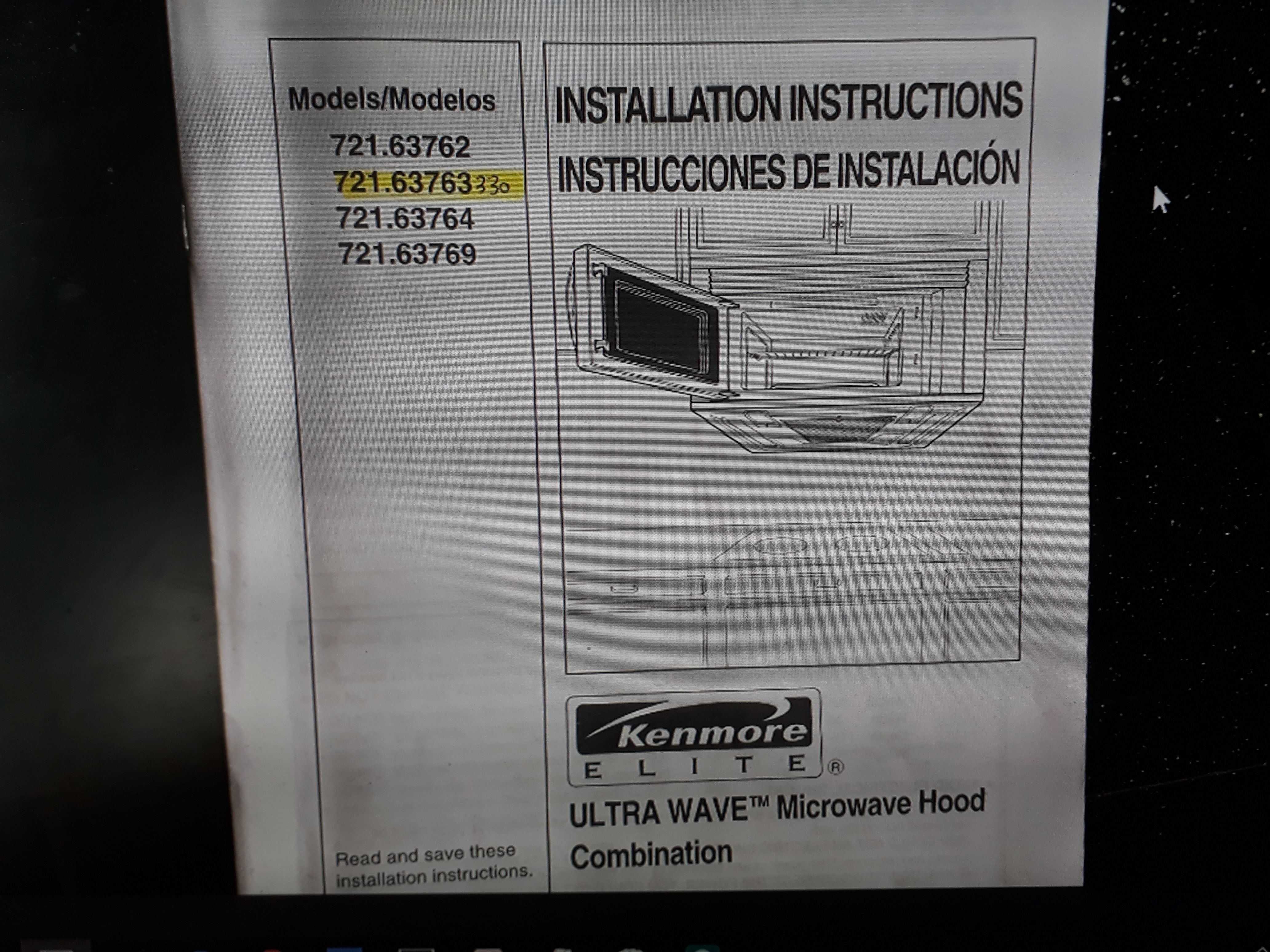 Kenmore Elite Ultra Wave convection/microwave Hood Combination for Sale