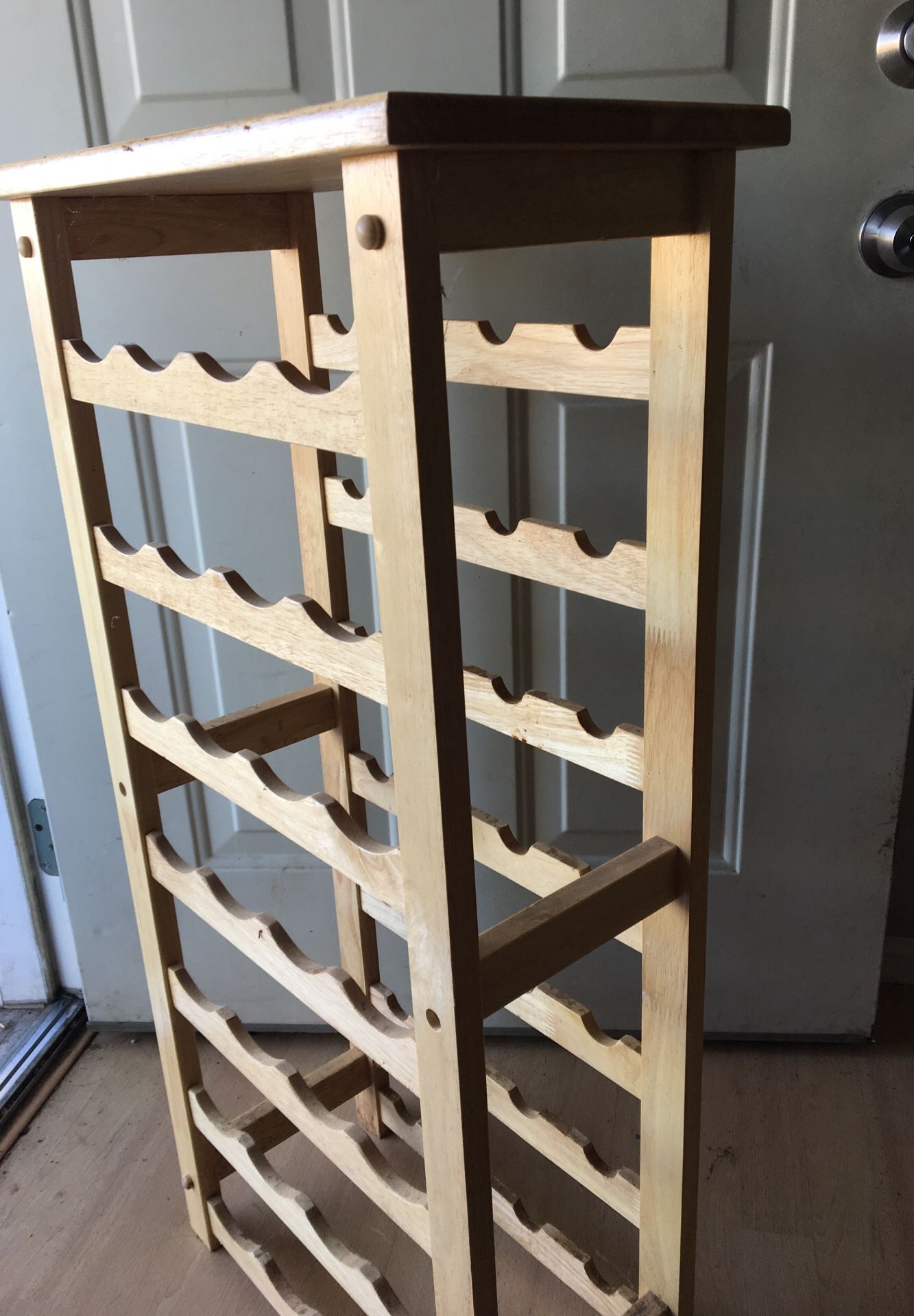 Wooden Wine rack 2ft tall 1.5 width holds 28 wine bottles