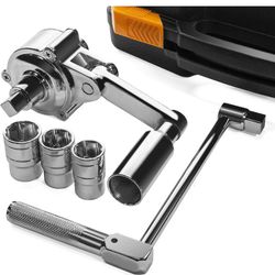 XtremepowerUS Torque Wrench Multiplier Lug Nut Labor Saving Wrench Remover Set (1/2" Driver) Wrench Lug Nut Remover 17mm, 19mm, 21mm Sockets w/Case 18