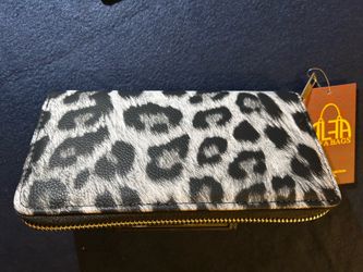 Alfa Bags Leopard Print Zip-Around Wallet