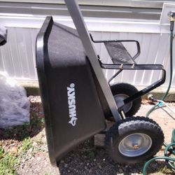 NEVER USED Husky 6cu. Ft. Dual Wheel Poly Wheelbarrow 