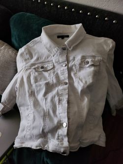 Women's white jean jacket