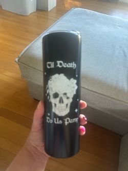 Til Death Do Us Party Skull Tumbler
