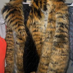 Cheetah Print Fur Jacket