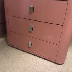 Pink three Drawer Dresser