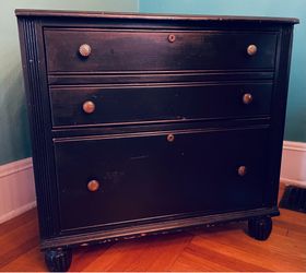 Wooden two drawer dresser
