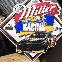 Miller Light Advertising Tin Sign