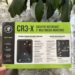 Brand New Mackie CR3-XBT Creative Multimedia Monitors w/ Bluetooth (Pair) !