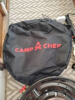 Camp chef portable fire pit/ w lava rocks