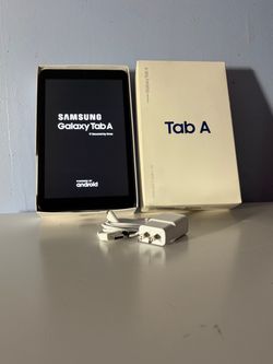 Samsung Galaxy Tab A 8.0" (2018) 32GB Black SM-T387V Verizon + Wi-Fi BOX & ACC