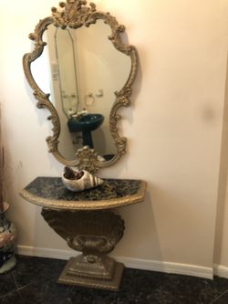 Mirror and table