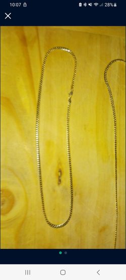 Set Of 2 , 14k Cuban Link Chains