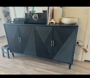 Credenza-Storage Cabinet-Oliver Navy Accent Cabinet
