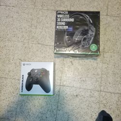 Xbox One Controller And RIG wireless Headset Bundle 
