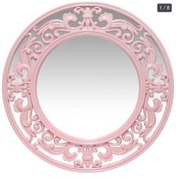 Pink Ornate Mirror 
