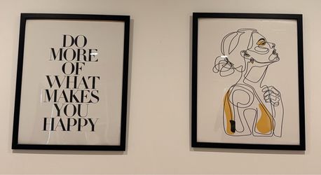 2 art pieces with frames
