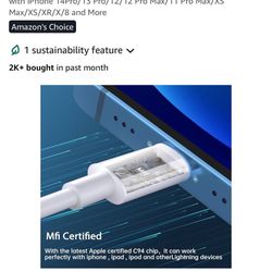 iPhone Charger Fast Charging 2 In 1 Package.