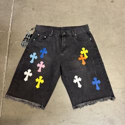 Chrome Heart Jean Shorts 