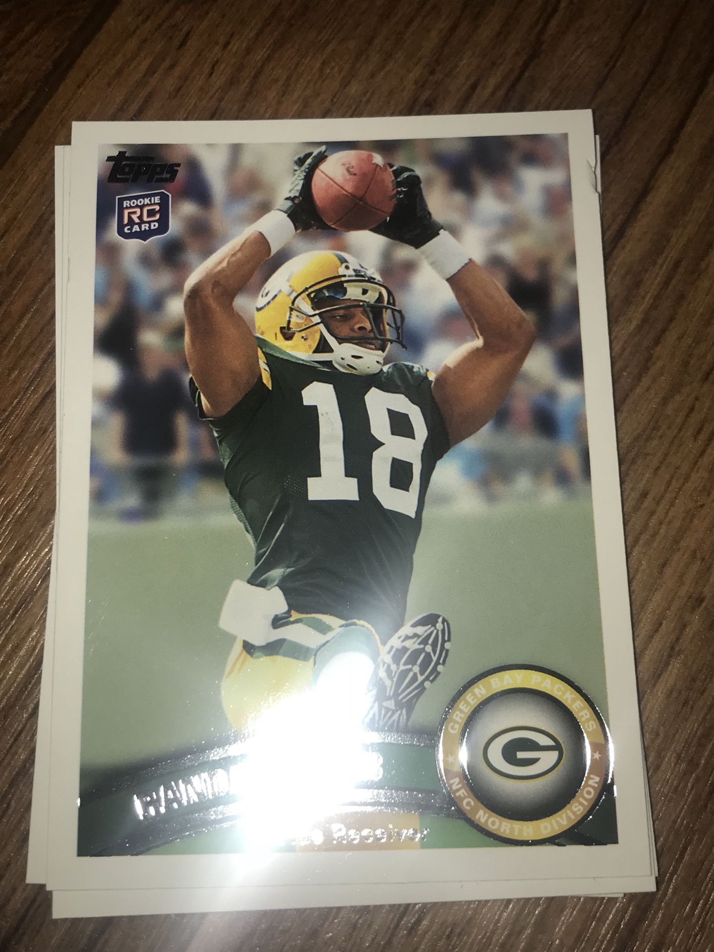 Football card Randal Cobb rookie card Green Bay Packers