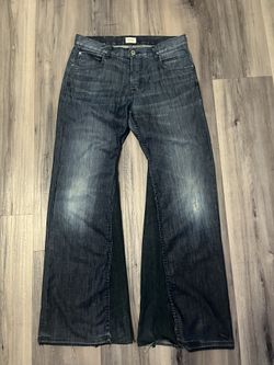 Custom flared blue jeans y2k