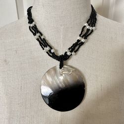 Mother Of Pearl Pendant Necklace 