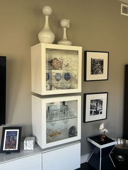 1  -  Glass Door Wall Mounted Cabinet (2 Shown In Picture)