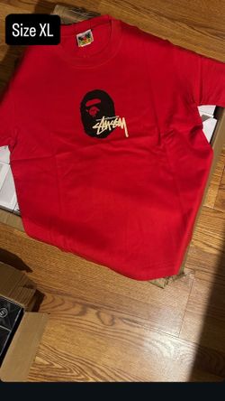 BAPE x Stussy Collab Graphic T-Shirt XL