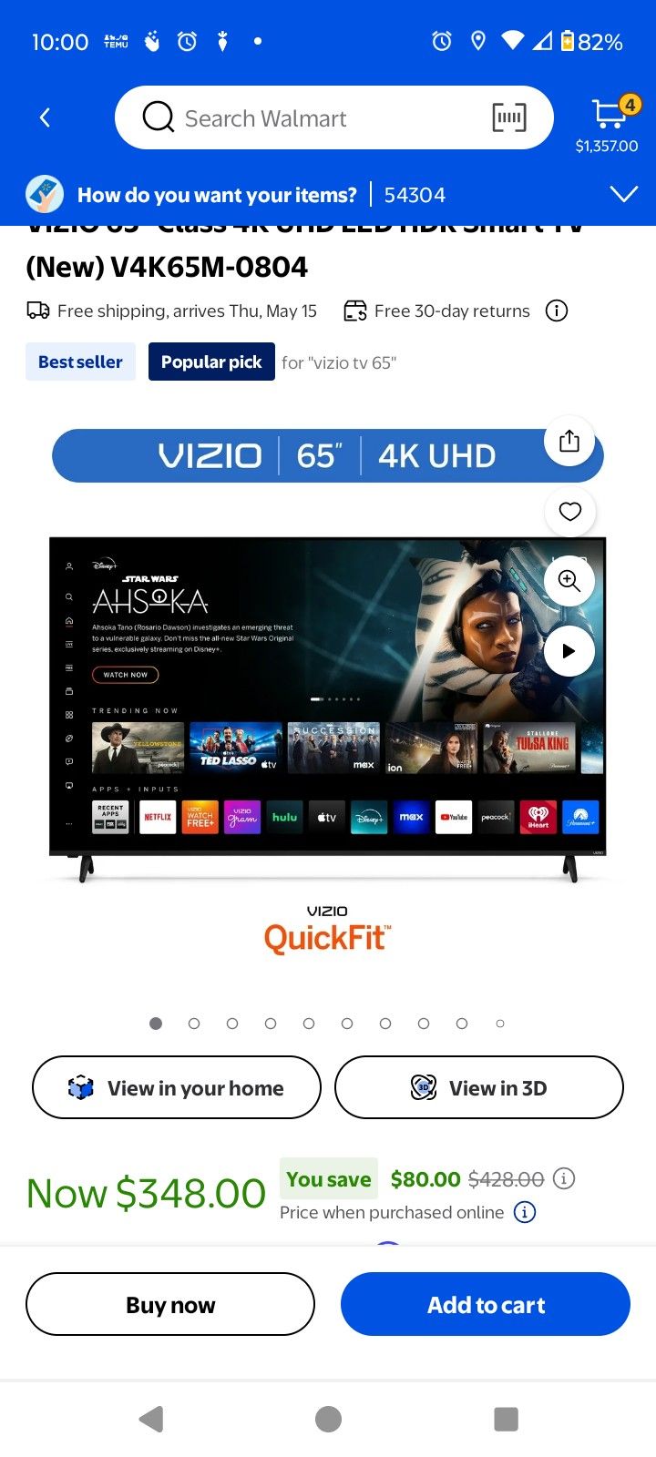 65 Inch Vizio TV