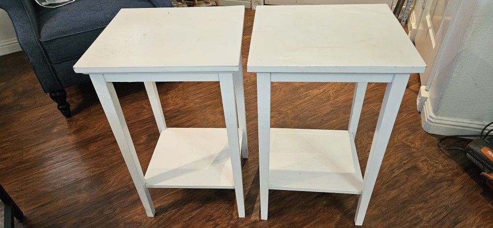 Side End Tables (White)