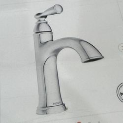 MOEN Banbury Single Handle Single Hole Bathroom Faucet in Chrome