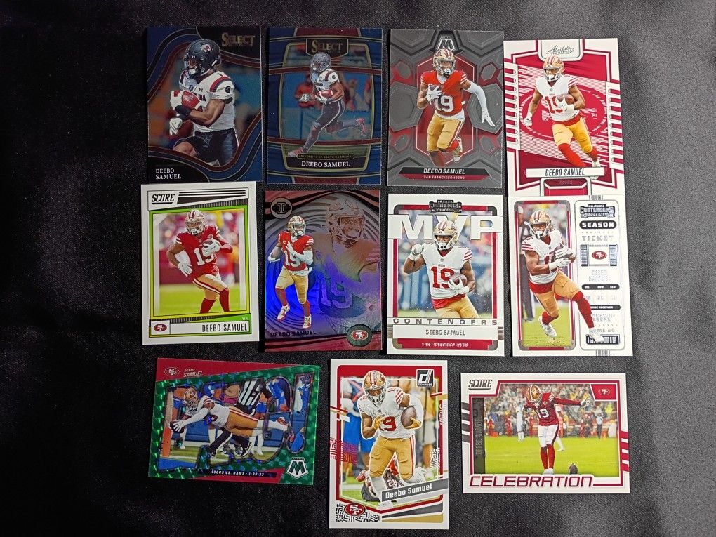 San Francisco 49ers Deebo Samuel Football Cards Set of 11 For $7