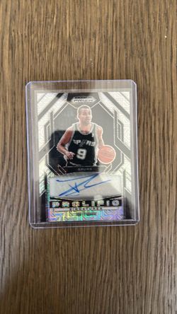 Tony Parker Prizm Black Prolific Signatures 3/25