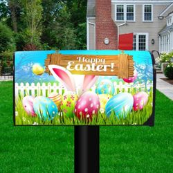 Easter Mailbox Wrap cover Bunny Rabbit Spring Wrapper Eggs