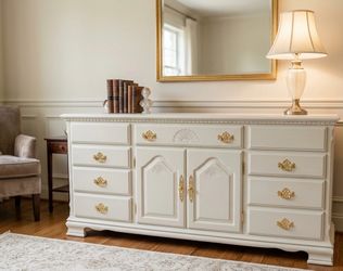 Elegant White & Gold dresser