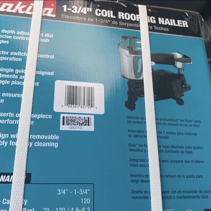 Makita AN454 1-3/4 Roofing nailer for Sale in Houston, TX OfferUp