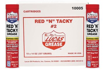 10 pack Lucas Oil Products Red "N" Tacky Grease #2