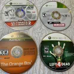Xbox 360 Loose Disc Bundle Lot Left 4 dead orange box marvel alliance for a horizon