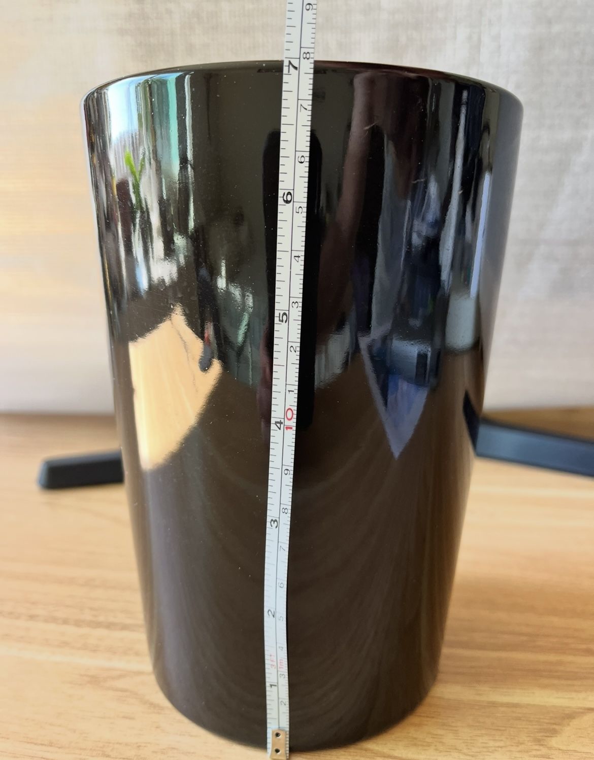 Sleek Black Ceramic Vase – only $3