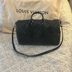 Louis Vuitton Black Duffle Bag