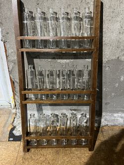 Wooden 3-Tier Spice Rack with (18) Glass Spice Jars